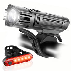 Ascher Ultra Bright USB Rechargeable Front and Rear Bike Light Set