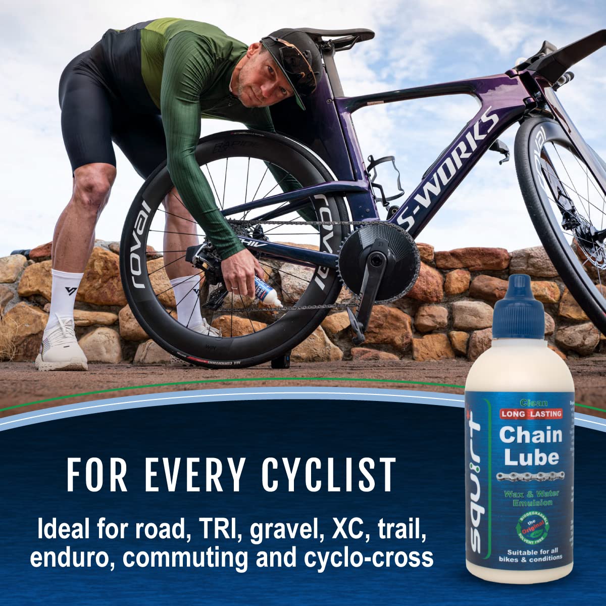 Squirt 500ml All-Weather Bike Chain Lube & Cleaner Bundle