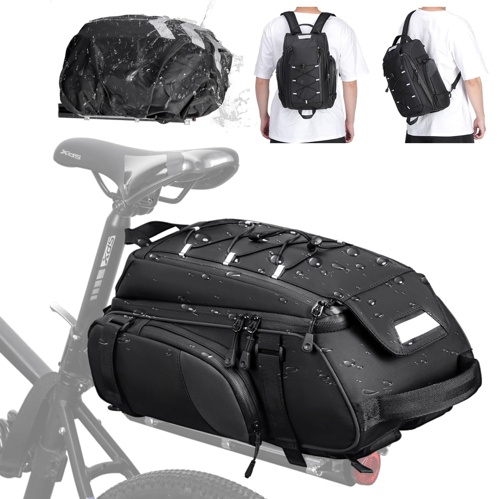 RAINSMORE 15L Waterproof E-Bike Rear Rack Trunk Bag