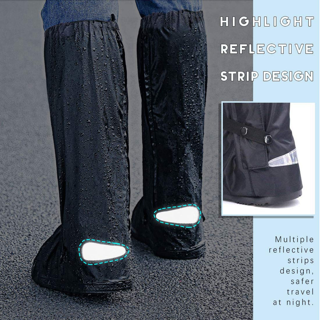 Hilitchi Waterproof Motorcycle Rain Boot Covers with Zipper