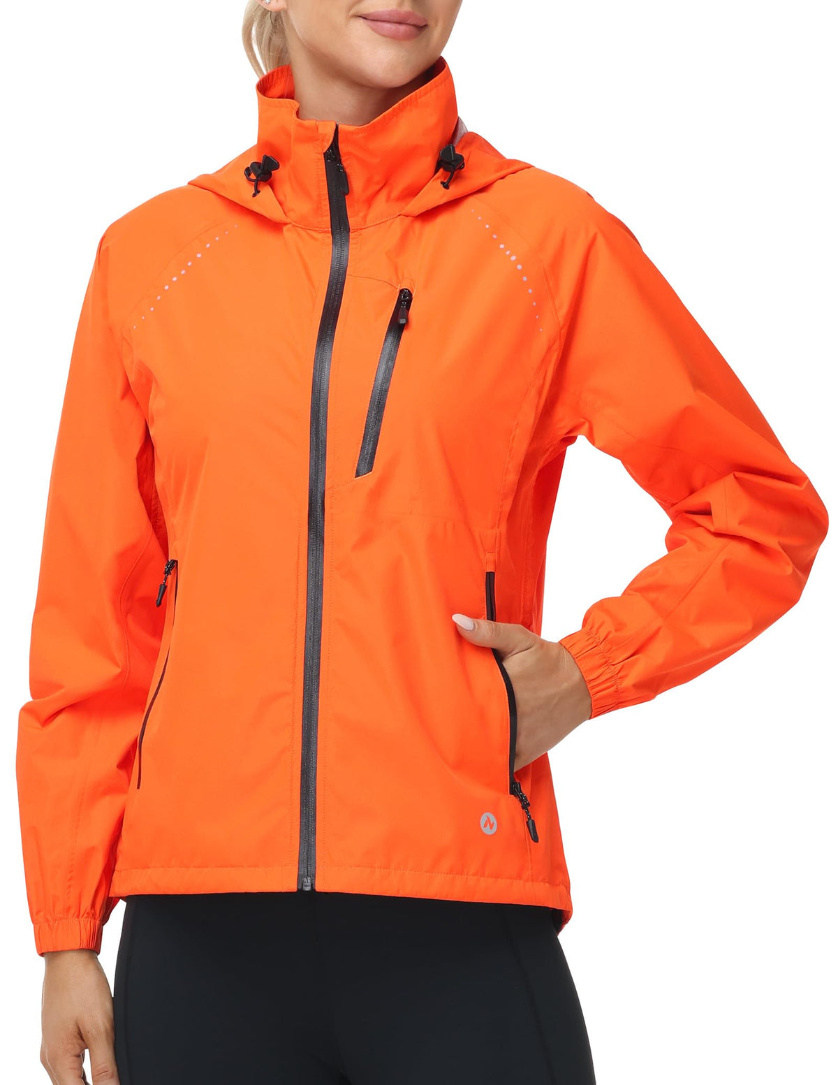 Nepest Women's Hooded Cycling Rain Jacket with UPF 50+