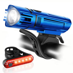 Ascher Ultra Bright USB Rechargeable Front and Rear Bike Light Set