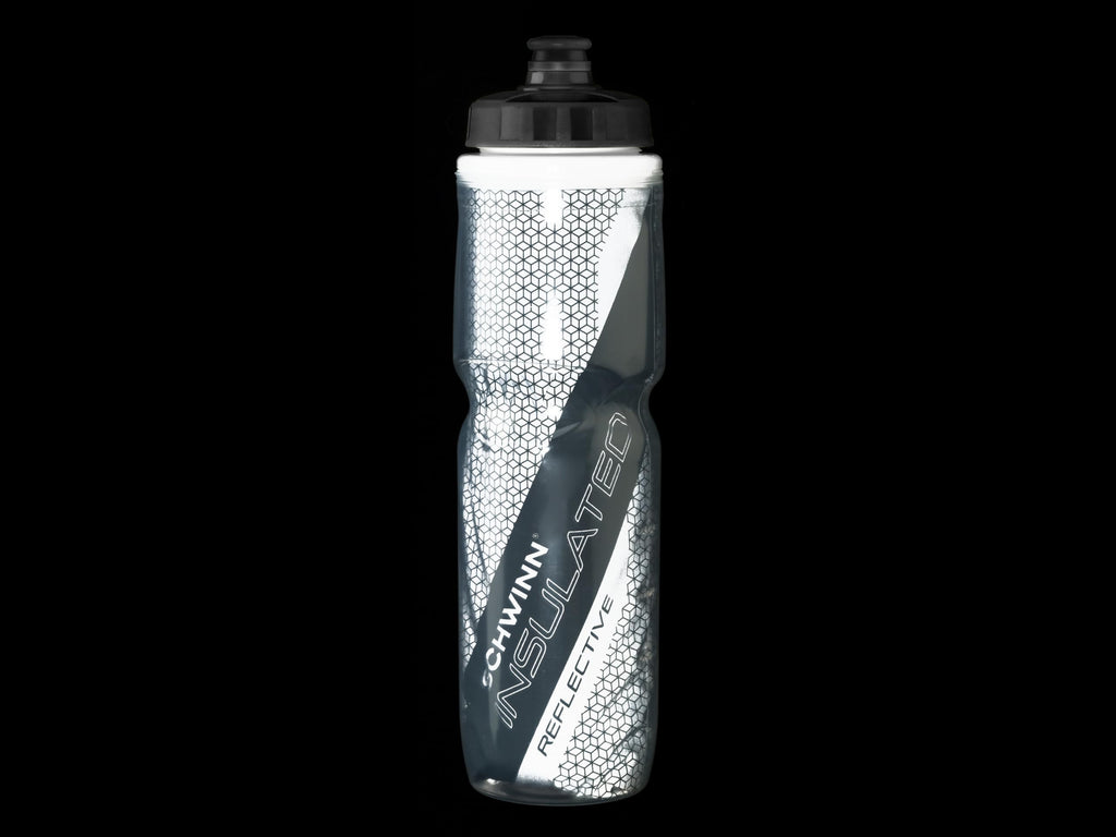 Schwinn 26 oz Insulated Reflective Bike Water Bottle & Cage
