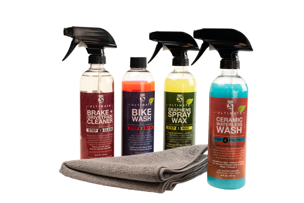 SILCA Bicycle SPA 4-Piece Bike Cleaning and Waxing Kit