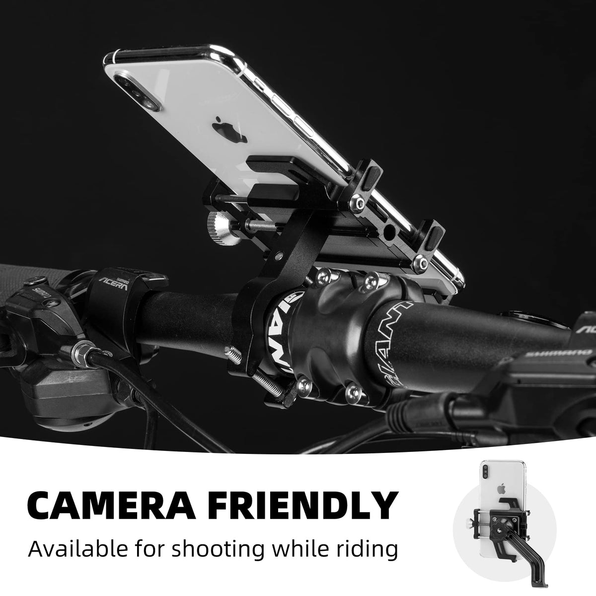 ROCKBROS 5-Claw Anti-Shake Bike and Motorcycle Phone Mount