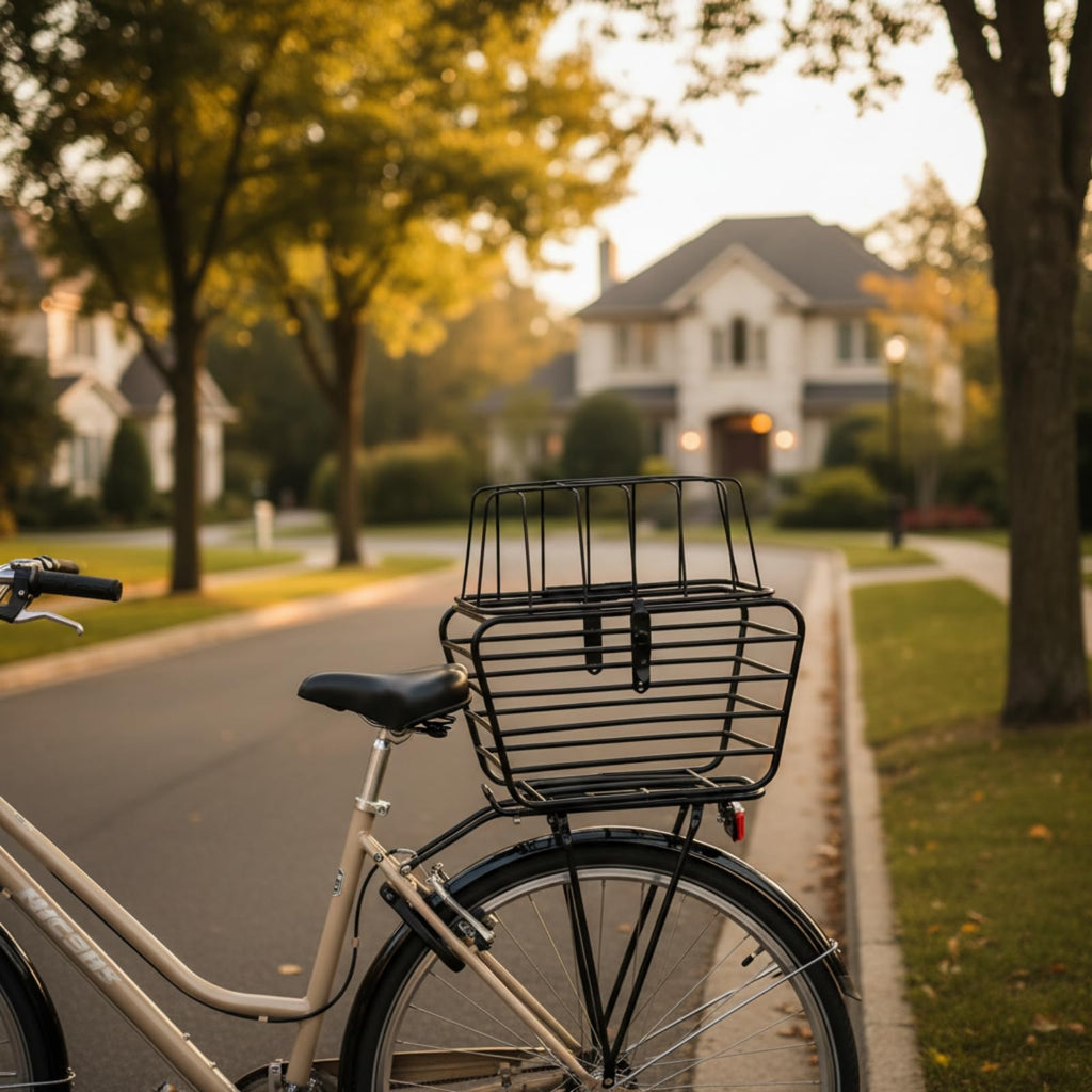 Sdlnklm Versatile Rear Wire Bike Basket for Commuting
