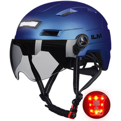 ILM E3-10L Adult Bike Helmet with Front and Rear LED Lights