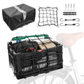 YEEGO DIRECT Foldable Rear Bike Cargo Basket with Collapsible Crate