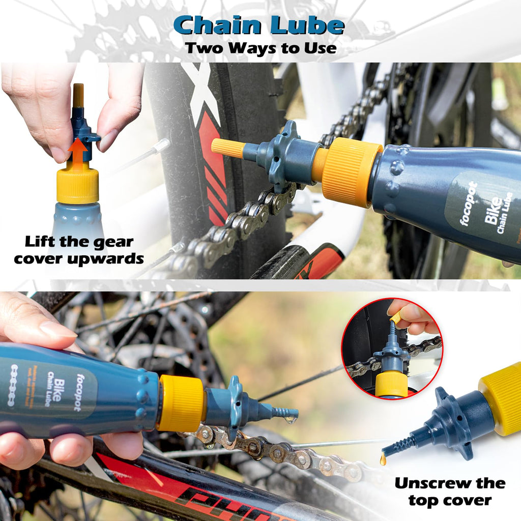 focopot Bike Chain Cleaning Kit with Degreaser and Lubricant