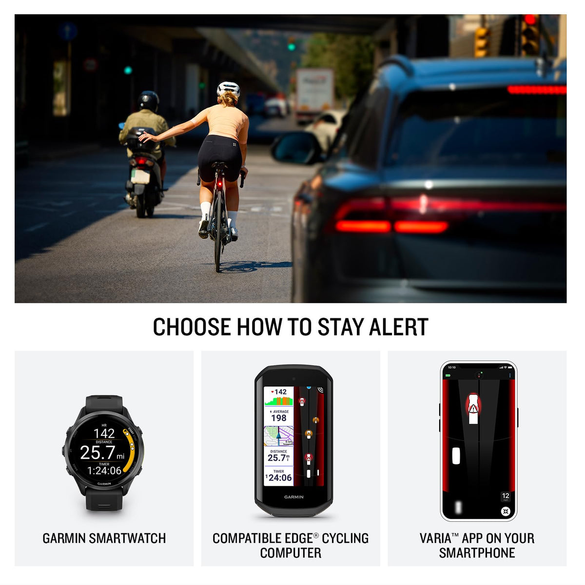 Garmin Varia RearVue 820 Cycling Rearview Radar and Tail Light