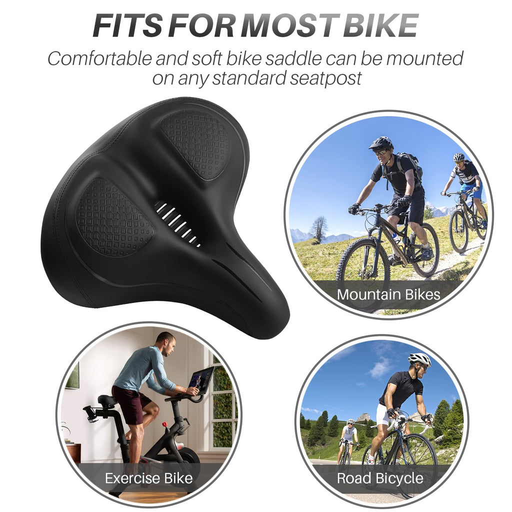Oversized Padded Bike Seat Cushion for Peloton Exercise Bikes