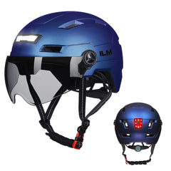 ILM E3-10L Adult Bike Helmet with Front and Rear LED Lights