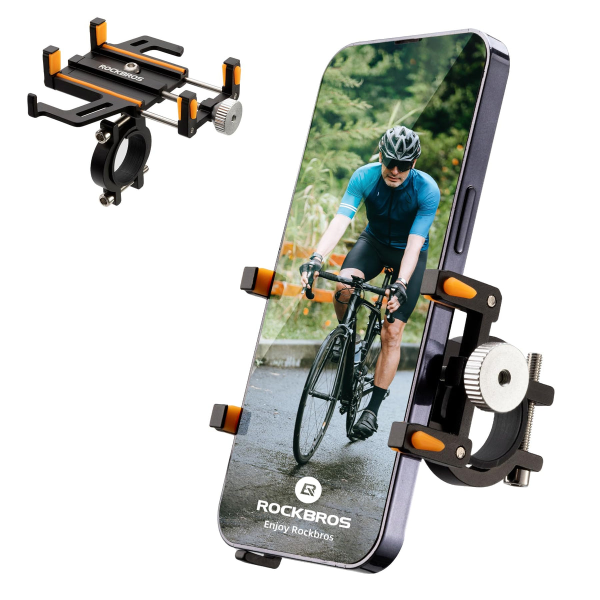 ROCKBROS 5-Claw Anti-Shake Bike and Motorcycle Phone Mount