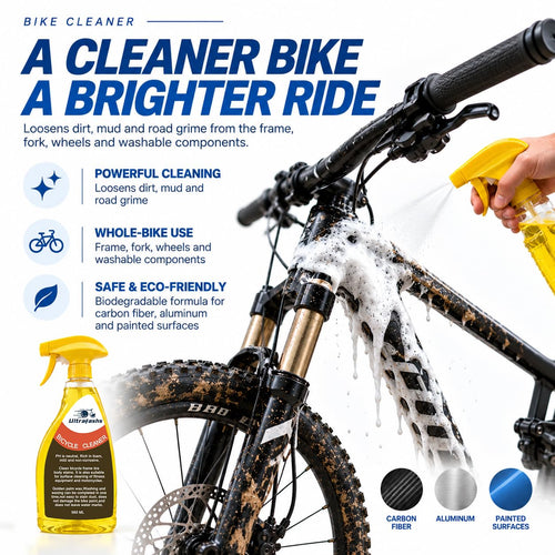 13-Piece Bike Cleaning Kit with Degreaser, Lube & Chain Scrubber