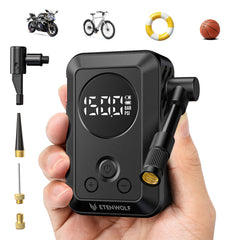 ETENWOLF S0 Mini Electric Bike Pump with Pressure Gauge