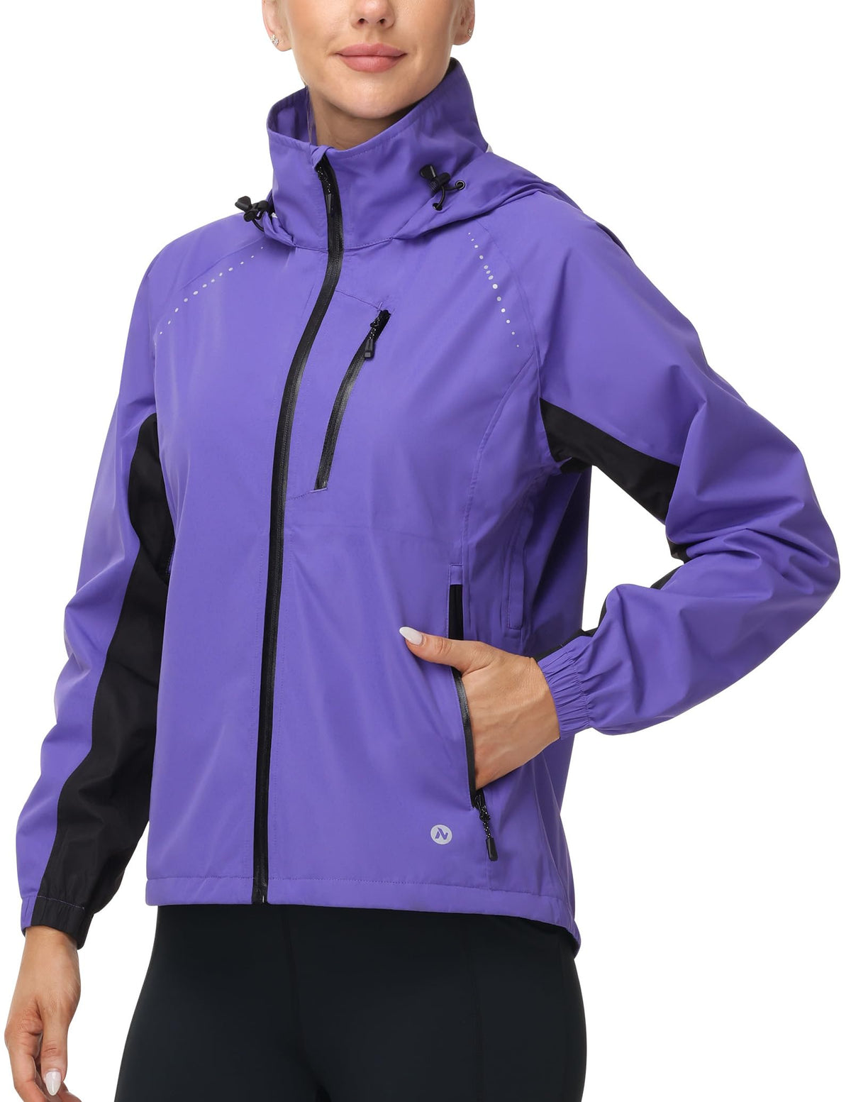 Nepest Women's Hooded Cycling Rain Jacket with UPF 50+