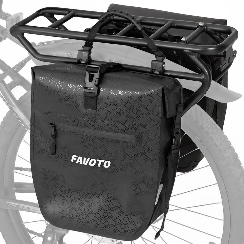 Favoto 2-Pack Waterproof Quick-Release Bike Pannier Bags