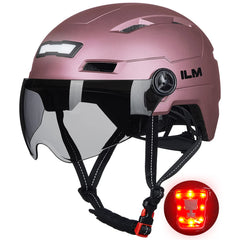 ILM E3-10L Adult Bike Helmet with Front and Rear LED Lights