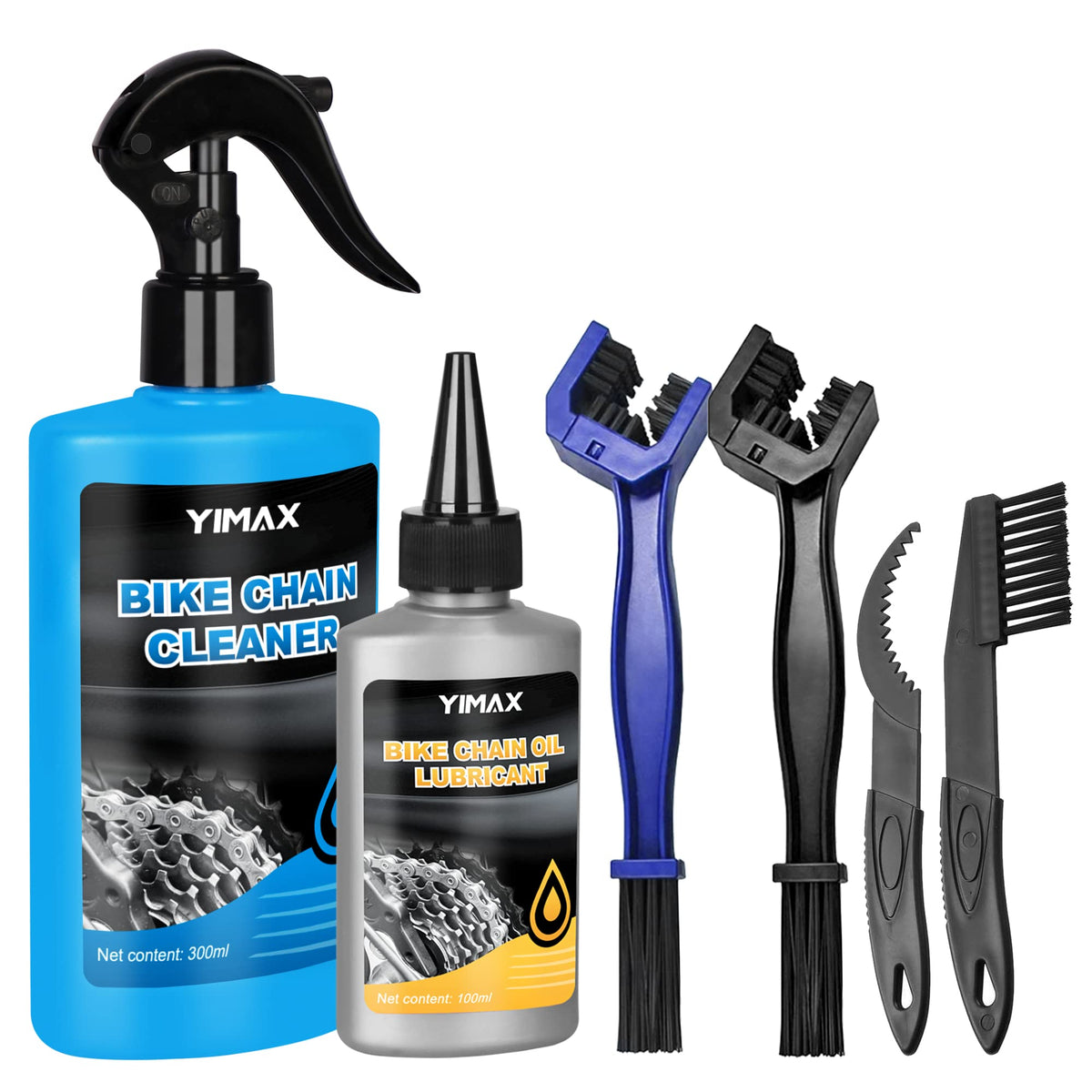 YIMAX Bike Chain Cleaning Kit with Lubricant and Brushes