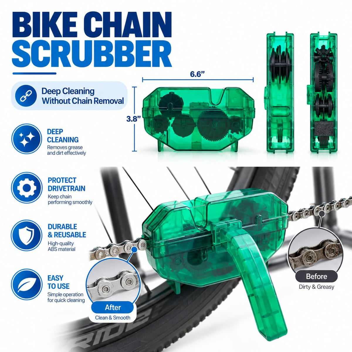 13-Piece Bike Cleaning Kit with Degreaser, Lube & Chain Scrubber
