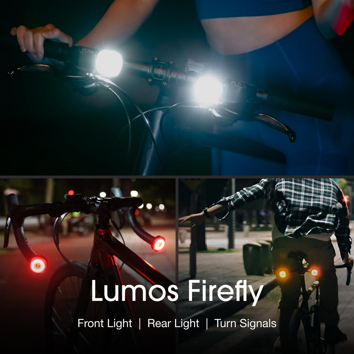 Lumos Ultra Helmet & Firefly 4-Pack Bike Light Bundle