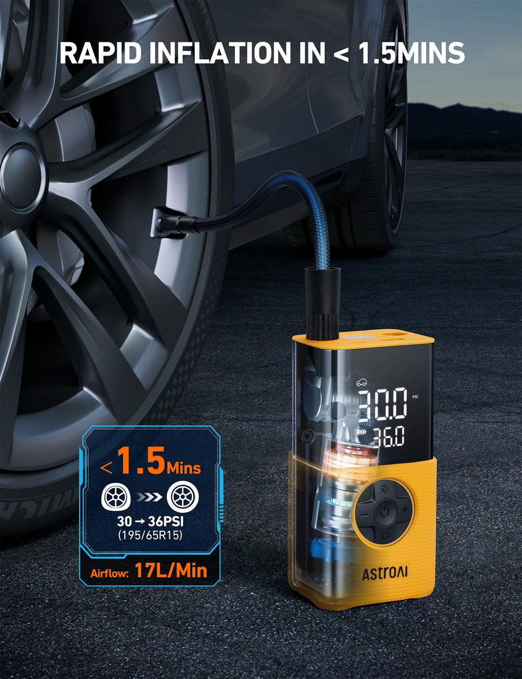 AstroAI L7 & L7S 150 PSI Cordless Digital Tire Inflator