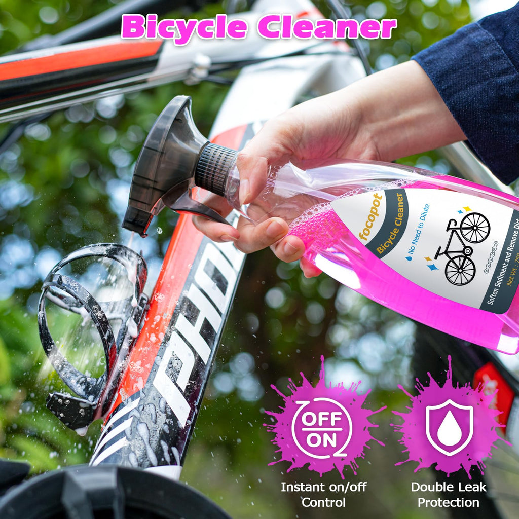 focopot Bike Chain Cleaning Kit with Degreaser and Lubricant