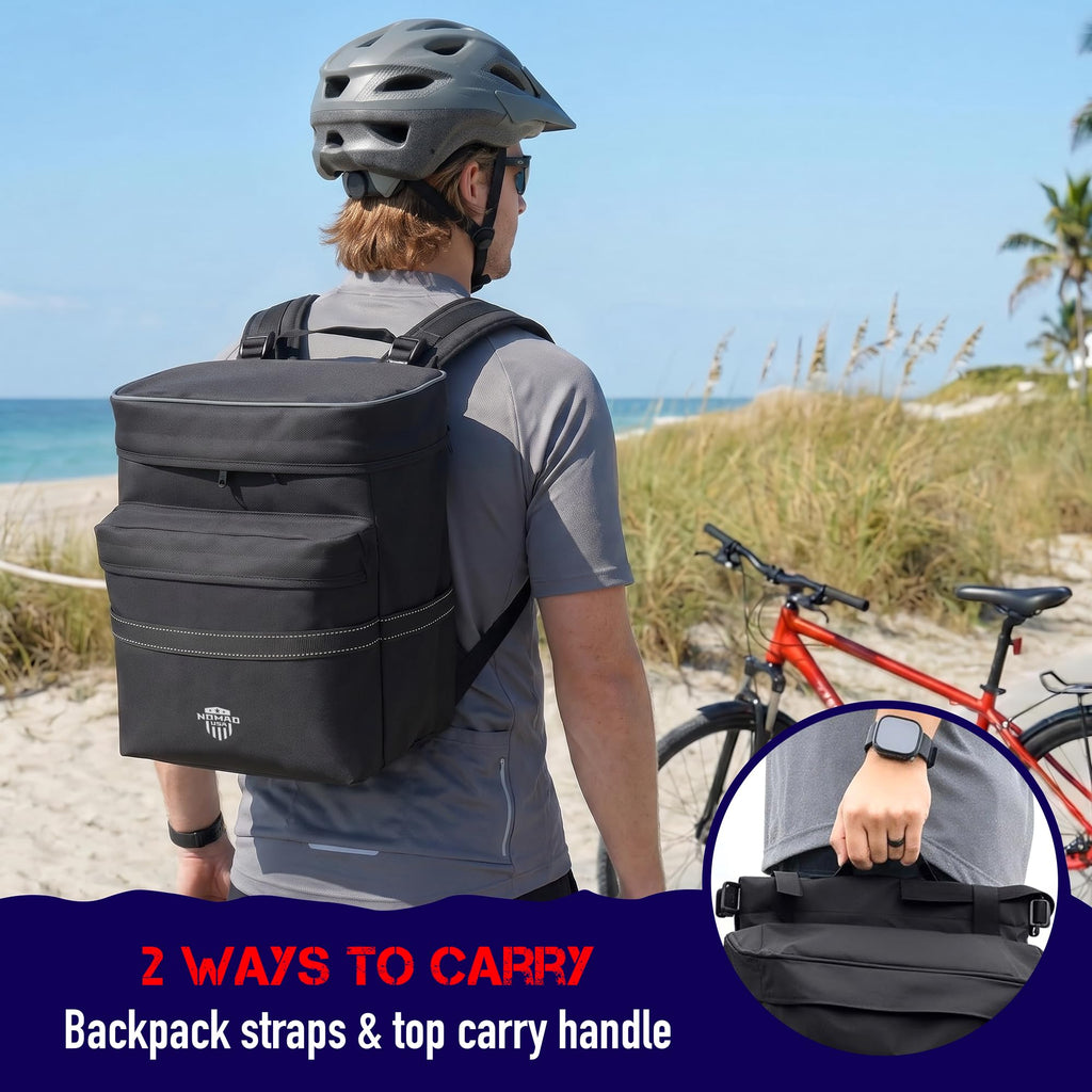 Nomad USA 34L Convertible Bike Panniers and Backpack Set