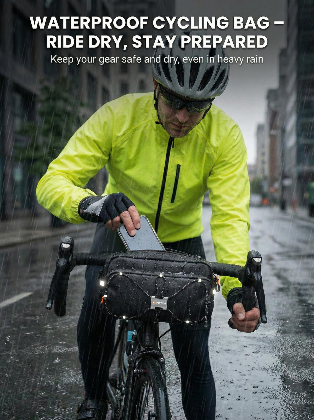 WINPRIM Bicycle Handlebar Storage Bag for Daily Cycling
