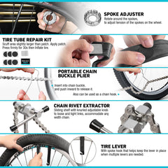 DURATECH Bicycle Repair and Maintenance Tool Kit with Storage Box