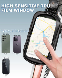 ROCKBROS Waterproof Bike Frame Phone Bag and Cycling Pouch