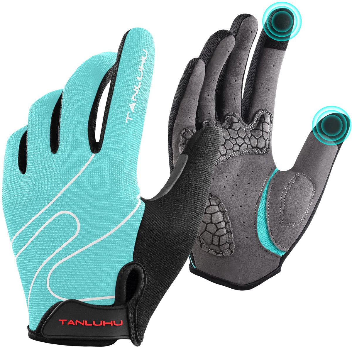 Tanluhu Full-Finger Touchscreen Padded MTB Cycling Gloves