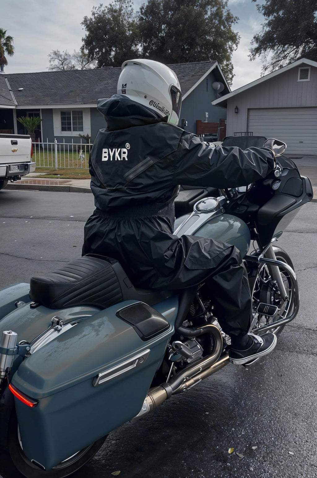 BYKR Unisex Waterproof 2-Piece Motorcycle Rain Suit