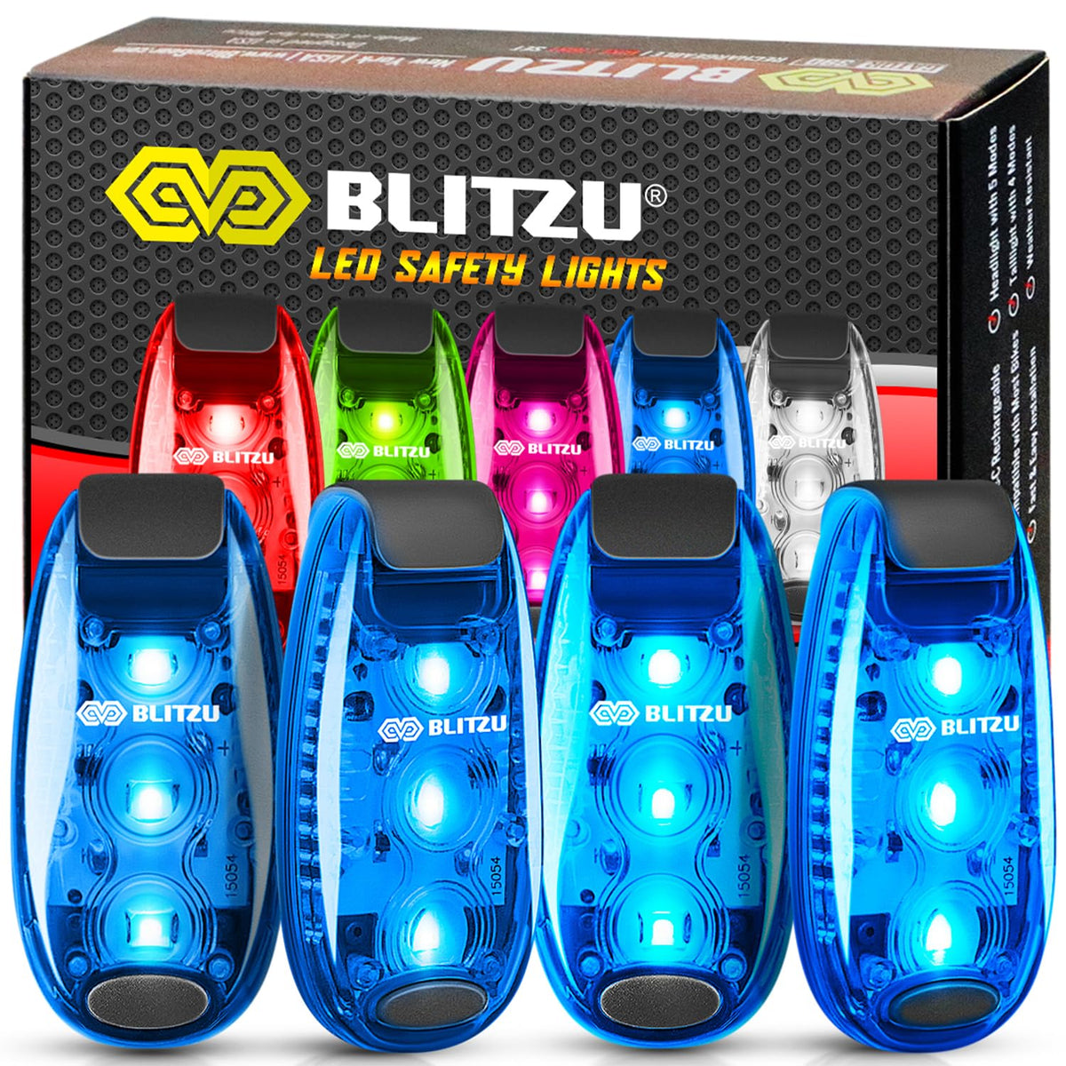 4-Pack Clip-On LED Safety Strobe Lights for High Visibility