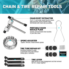 DURATECH Bicycle Repair and Maintenance Tool Kit with Storage Box