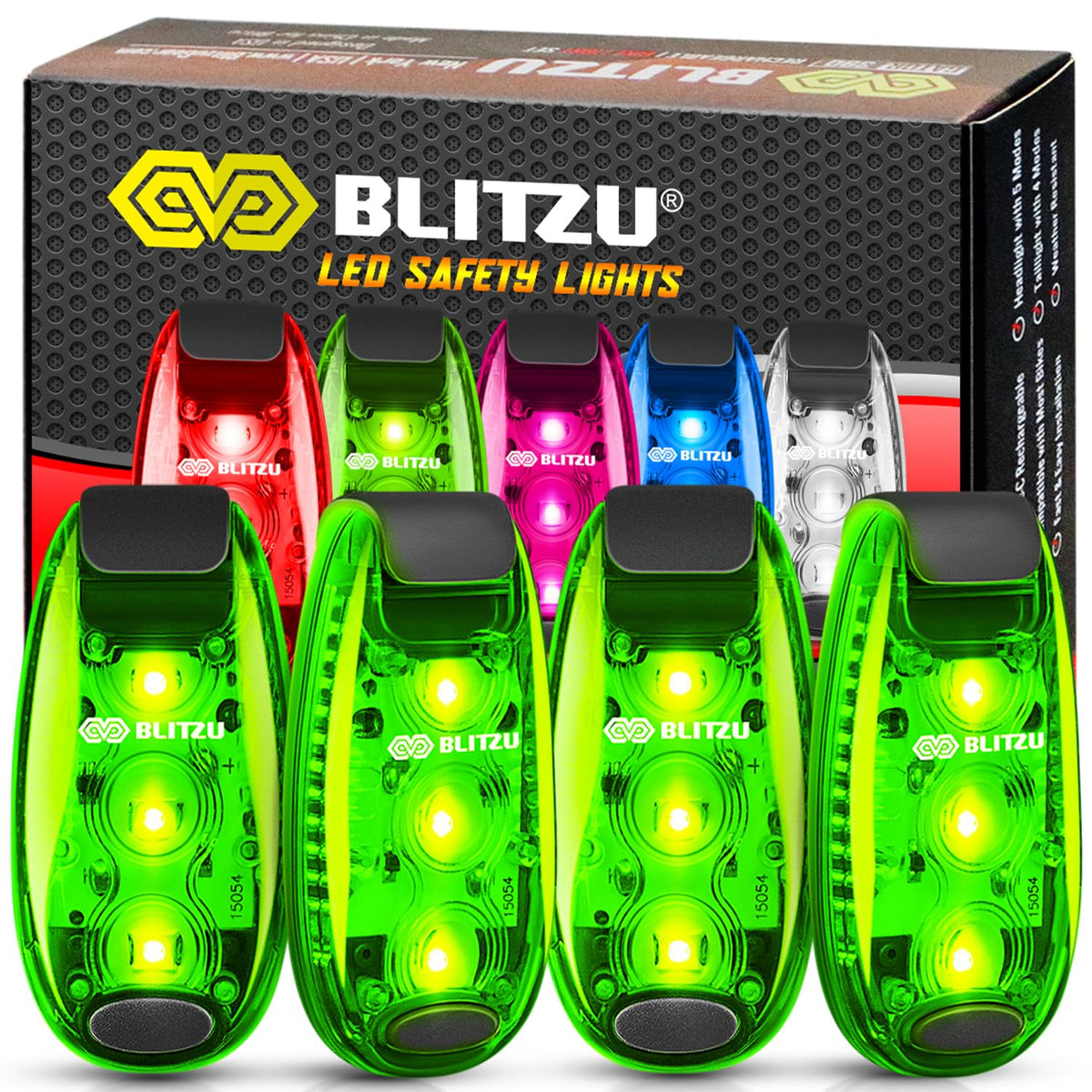 4-Pack Clip-On LED Safety Strobe Lights for High Visibility