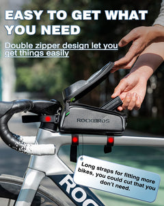 ROCKBROS Waterproof Bike Frame Phone Bag and Cycling Pouch