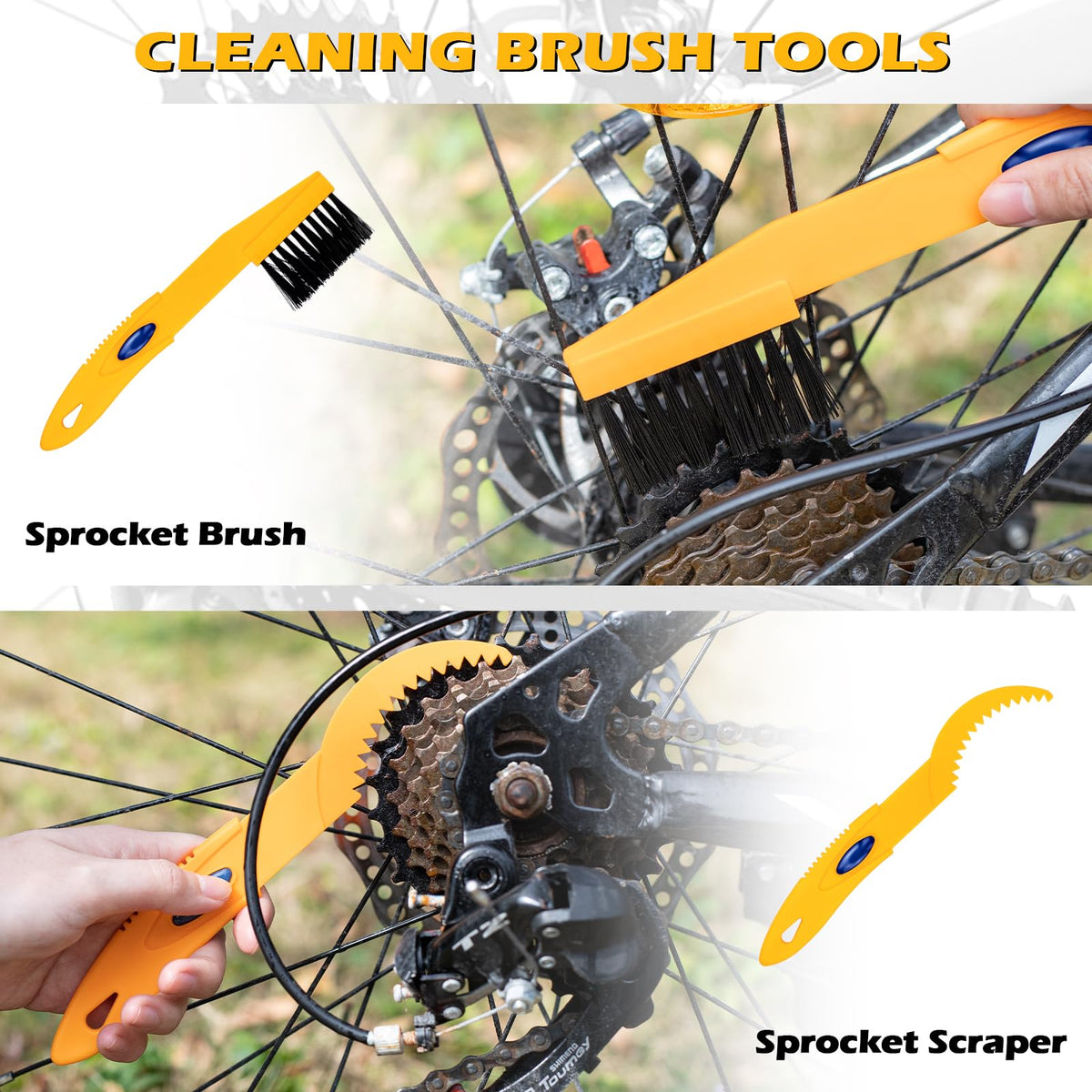 focopot Bike Chain Cleaning Kit with Degreaser and Lubricant