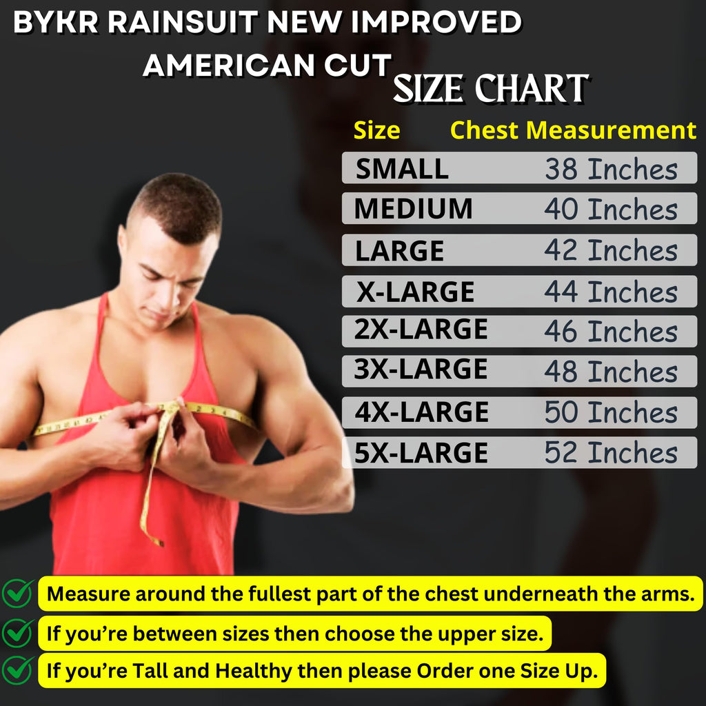 BYKR Unisex Waterproof 2-Piece Motorcycle Rain Suit