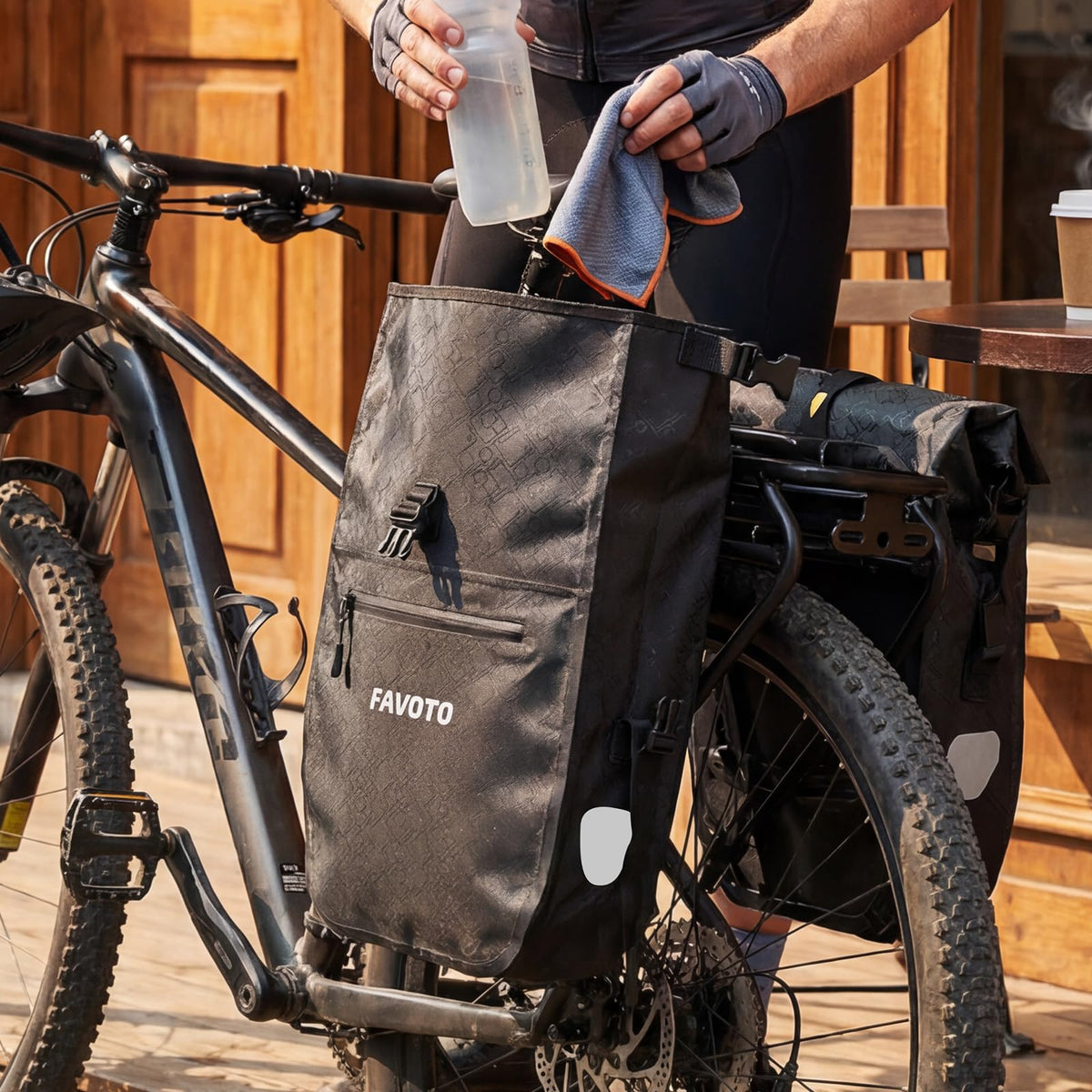 Favoto 2-Pack Waterproof Quick-Release Bike Pannier Bags
